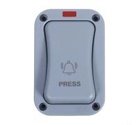 Helilyco Botón de timbre resistente a la intemperie de perfil bajo con centro iluminado para una fácil ubicación por la noche o con poca iluminación