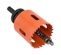 Helilyco Broca de acero M42 de 14 a 60 mm con vástago hexagonal para madera, metal, plástico, capacidad de corte de 48 mm de profundidad, expulsión de viruta ranurada redonda (40 mm)