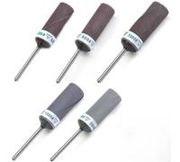 Helilyco Cabezal de molienda de papel de lija, vástago de 3 mm, paquete de 5, grano P600 P800 P1000 P1500 P2000, para pulido de joyas de madera y metal