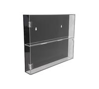 Helilyco Caja expositora de tarjetas deportivas de acrílico, para montar en la pared, para béisbol, baloncesto y hockey, 36 x 48 x 29,5 cm, transparente