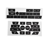 Helilyco Calcomanía de reparación de botones para BMW Serie 7 F02 2009-2014, color negro con letras blancas, vinilo de alta calidad, 2 unidades