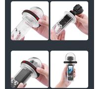 Helilyco Carcasa subacuática Pocket 3, funda de buceo de hasta 40 m de profundidad, carcasa protectora de policarbonato con visibilidad clara, incluye correa de mano, adaptador de 1/4 pulgadas, hoja