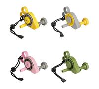 Helilyco Carretes de pesca de mano, carrete de pesca con relación 1:25 con cuerda retráctil, cambio rápido de línea, color verde