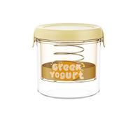 Helilyco Colador de yogur casero, separador de suero de leche con filtración a presión cremosa con malla fina, cabe en el refrigerador, fácil de limpiar, verde