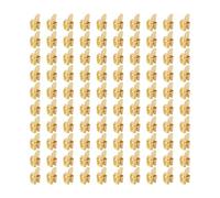 Helilyco Conector de pala de latón Piggyback Adaptador de 3 vías para terminal de crimpado eléctrico, bloque de terminales de cableado de desconexión macho/hembra de 0.25 pulgadas (6 mm), 25/50/100