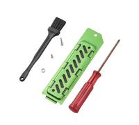 Helilyco Cubierta de disipador de calor SSD de aluminio para Pro y Slim 126,5 x 33,2 x 2,8 mm, negro/plateado/verde, refrigeración M.2 NVMe