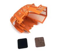 Helilyco Cubierta de motor Orange Shroud y 2 filtros de aire compatibles con FS75 para FS80 FS85 4137-080-1601