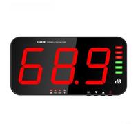 Helilyco Detector de nivel de sonido profesional 30-130dB para rango, medidor de ruido para colgar en la pared con pantalla LCD y para capacidad de exportación de Excel