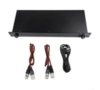 Helilyco Ecualizador digital gráfico estéreo de 31 bandas con puerta de ruido, analizador de audio de montaje en rack 1U para KTV doméstico, entradas TRS/RCA/XLR