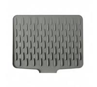 Helilyco Encimera inclinada para secar platos con almohadilla de gel suave, calor para aislamiento y antideslizante, gris