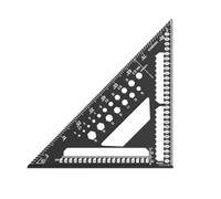 Helilyco Escuadra multifuncional de aluminio para carpintería de 12 pulgadas con guía de ángulo de 45°/90°, medidor de marcado y perforación de carpinteros y entusiastas del bricolaje