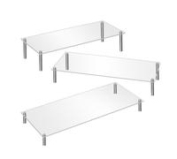 Helilyco Expositor acrílico para postres, panadería, magdalenas, cosméticos, joyas, estante transparente con diseño estable que ahorra espacio, fácil de limpiar