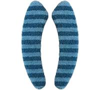 Helilyco Funda gruesa lavable para inodoro para inodoros redondos y cuadrados, para alfombrilla cálida de invierno de felpa suave, accesorio de baño reutilizable (1 par), color azul