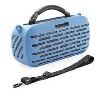 Helilyco Funda protectora de silicona para altavoz portátil Bose SoundLink para Max, antideslizante, precisa, incluye correa para el hombro, color negro y azul