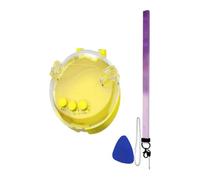 Helilyco Funda rígida de policarbonato transparente para Tamagotchi Original Gen 3, funda protectora ligera con cordón para el cuello, color amarillo