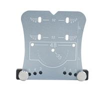 Helilyco Gabinete de aluminio para bisagra de puerta, bisagras ocultas de 35 mm, plantilla de marcado ajustable de 3 C6 mm, aleación anodizada, 85°80°12 mm