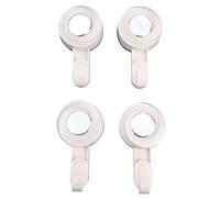 Helilyco Ganchos fuertes con ventosa para puerta y pared, para perchas de vacío, paquete de 2 o 4 unidades, PET+ABS, 5,7 x 11 x 4 cm, rosa/blanco