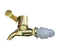 Helilyco Grifo de plástico de 12 mm, dispensador de botellas de vino, interruptor de válvula de tanque de agua (dorado)