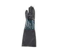 Helilyco Guantes de chorro de arena de 23.6 x 11.8 pulgadas, guantes de trabajo forrados de PVC y algodón, para gabinete abrasivo resistente para protección, mano izquierda o derecha