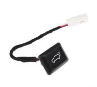 Helilyco Interruptor de puerta trasera de 12 V, ABS para botón de liberación de maletero de plástico con LED rojo, repuesto directo para maletero de vehículo, cable de 15 cm