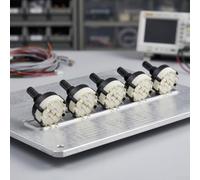 Helilyco Interruptor giratorio RS26 selector de banda ajustable de 12 | 12 posiciones, punto de bloqueo ajustable, para configuraciones de circuito versátiles, mango compacto de 20 mm