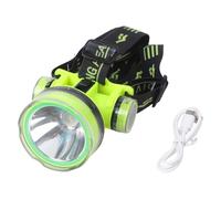 Helilyco IPX8 - Linterna frontal de buceo de 350 m, 2 modos, haz de 180° para pesca nocturna, camping, senderismo, compacta, color negro y verde