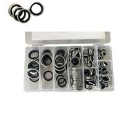 Helilyco Juego de 165 arandelas de aceite autocentradas, material PA66, reparaciones de sistema de aceite de varios tamaños, compatible con varios equipos