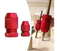 Helilyco Juego de 2 collares de tope de profundidad para taladro, ajustables de 2 a 5 mm, 6 a 11 mm, aleación de aluminio, color rojo