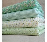 Helilyco Juego de 4 cuadrados de tela de algodón para manualidades, 25 cm x 25 cm y 50 cm x 50 cm para ropa de retazos florales suaves, acolchado, costura, ropa de muñecas, funda de cuadernos