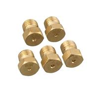 Helilyco Juego de 5 boquillas de latón para quemador de gas natural a GLP, compatible con cocinas de 5 quemadores (para rosca G20/G25, rosca M6°0.75)