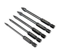 Helilyco Juego de 5 brocas de carburo para azulejos, vidrio, mármol, 3 mm a 7 mm, taladros manuales