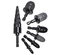 Helilyco Juego de 6 brocas expansoras de tubo de cobre para aire acondicionado con herramienta 5 en 1 de 14, 38, 12, 58 y 34 pulgadas