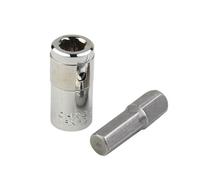 Helilyco Juego de adaptadores de enchufe de vástago hexagonal de 1/4 pulgadas a 1/4 pulgadas, convertidor de acero al cromo vanadio de 25 mm con portabrocas de rodamiento de bolas con resorte, 2