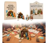 Helilyco Juego de belén navideño de origami con animales de ángel de Jesús para todas las edades, apto para principiantes, versátil decoración del hogar