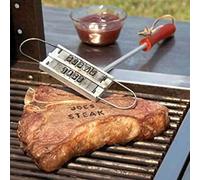 Helilyco Juego de hierro personalizable para barbacoa con 55 letras intercambiables, marcador de carne personalizado para parrilla, mango largo de madera, cocina al aire libre