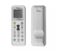 Helilyco K-1028E - Mando a distancia para aire acondicionado para la mayoría de marcas de aire acondicionado, carcasa de plástico, 13,3 x 5 cm, color blanco y gris
