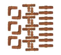 Helilyco Kit de accesorios de riego por goteo de 16 mm con acoplamientos, tees y codos, sistemas de riego de jardín B
