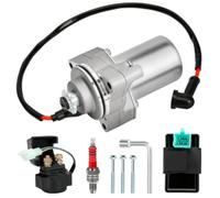 Helilyco Kit de motor de arranque de 3 pernos con relé solenoide para 50 CC-125 CC 4 quad, compatible con TaoTao para Coolster para vehículos todoterreno Kazuma