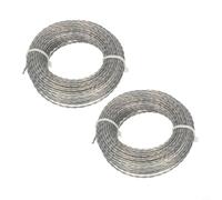 Helilyco Línea de recortadora 2 rollos de 10 m cada uno (20 m en total), núcleo reforzado para cortador de cepillo eléctrico, cable de corte de hierba de nailon (10 m x 3,3 mm, 2 unidades)