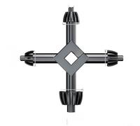 Helilyco Llave de portabrocas ajustable 4 en 1 para herramientas eléctricas, para diseño de aleación de acero resistente con acoplamiento ergonómico de mango, color negro (tamaño grande)