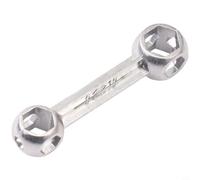 Helilyco Llave hexagonal multiherramienta compacta 10 en 1 y seguridad para abrelatas, proyectos de bricolaje de mano de aleación resistente, cubre tuercas y pernos de 6 mm a 20 mm, 92 mm de longitud