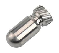 Helilyco Llavero de titanio puro, resistente al agua, para pastillero CNC, camping, senderismo, viajes, para contenedor compacto de medicamentos con llave para anillo