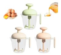 Helilyco Manual para batidor de huevos, batidor de mano para cocina, hornear, cocinar, mezclar huevos sin esfuerzo, crema de huevos, fácil de limpiar, ABS, 20 x 15 cm