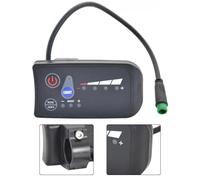 Helilyco Medidor de potencia y velocímetro LED E-for Bike de 24 V-48 V, pantalla de conector de 5 pines, carcasa ABS meteorológica