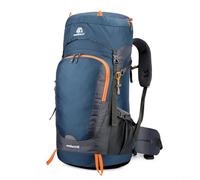 Helilyco Mochila grande de senderismo al aire libre de 65 L, mochila de viaje de nailon con correas ajustables para camping, escalada, senderismo, turismo (azul oscuro)