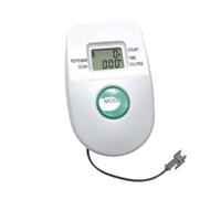 Helilyco Monitor de máquina de remo con pantalla LED paso a paso y ejercicio para bicicleta, conector de 2 pines, plástico ABS, blanco, 140 x 89 mm, incluye conteo de tiempo y calorías