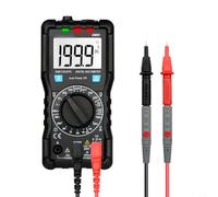 Helilyco Multímetro digital profesional de 600 V, 10 A corriente CC, para auto para voltímetro de rango, ohmímetro, linterna, para apagado automático, herramienta portátil