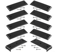 Helilyco Paquete de 10 almohadillas deslizantes de litera de remolque de barco, deslizadores de plástico ABS para barcos Jon de fibra de vidrio, almohadillas deslizantes de montaje empotradas