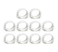 Helilyco Paquete de 10 clips de soporte de tubo de conducto redondo, soporte de abrazadera de tubo de conducto de polietileno de 75 mm y 110 mm, color blanco