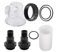 Helilyco Para conjunto de bomba de filtro de repuesto SPS25 SPS50 SPS75 SPS100, juego de piezas ABS que incluye para tapas de prefiltro de tamiz de juntas tóricas